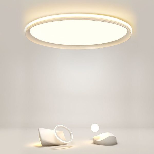 24'' Round Shaped Ultra Thin Modern Flush Mount Lights Dimmable LED Ceiling Lights