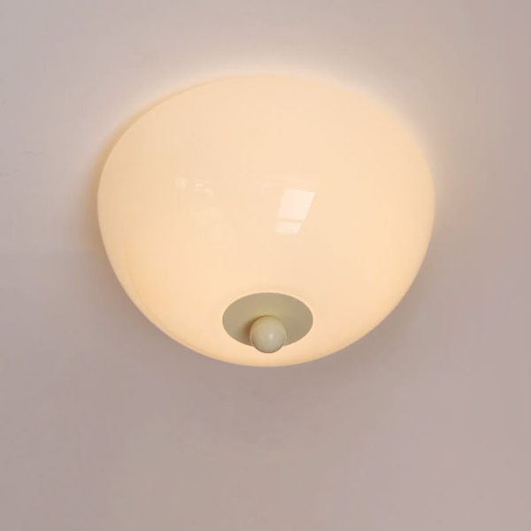 Nordic Minimalist Iron Round Glass Shade 4-Light Flush Mount Ceiling Light - Image 6