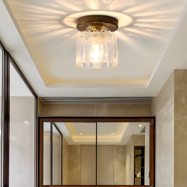 Square Iron Frame American Country Style Ceiling Light Fixture - Image 7