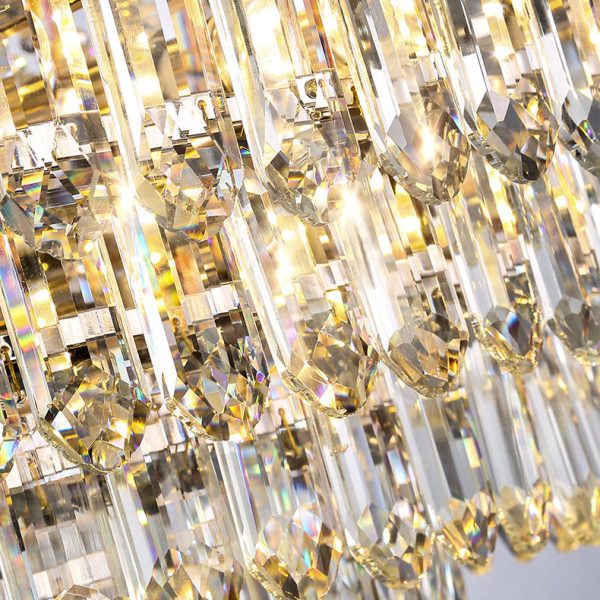 Contemporary Luxury Half Round Ball Crystal Iron 8/10/11/14/17/24 Light Chandelier For Living Room - Image 10