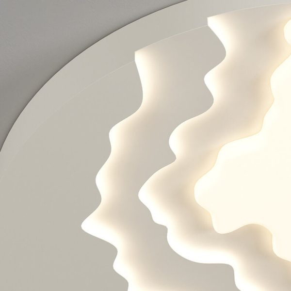Modern Minimalist Creative Acrylic Wave LED Flush Mount Ceiling Light - Image 9