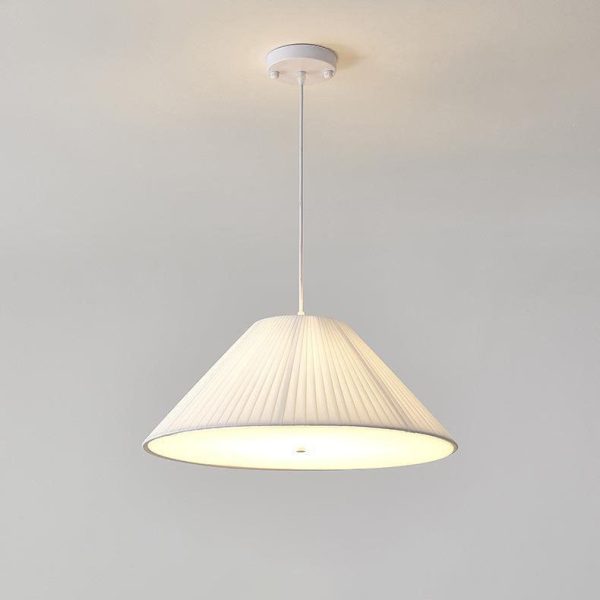 Contemporary Scandinavian Round Iron Acrylic Fabric 4/5 Light Pendant Light For Living Room - Image 38