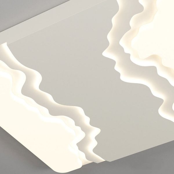 Modern Minimalist Creative Acrylic Wave LED Flush Mount Ceiling Light - Image 10