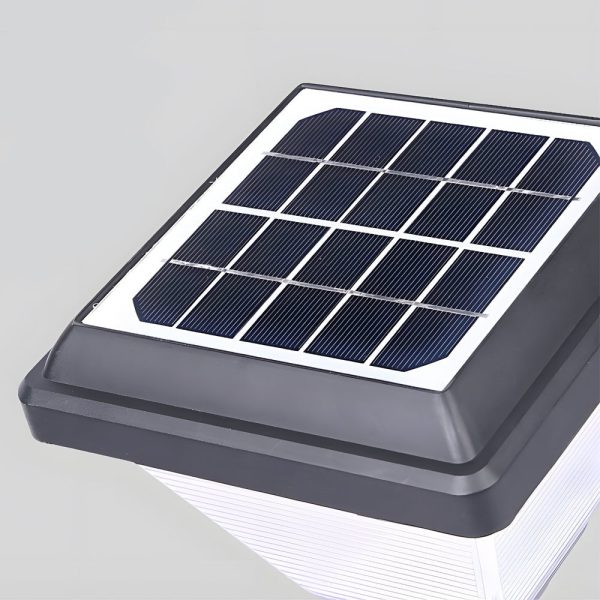 27.6-Inch H Modern Black LED Solar Pathway Post Light - Image 4