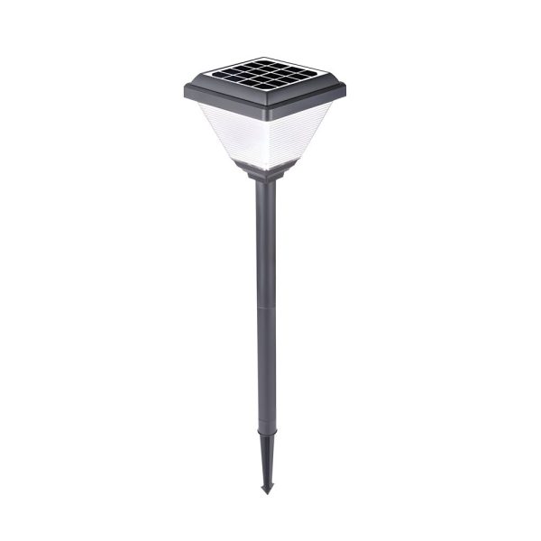 27.6-Inch H Modern Black LED Solar Pathway Post Light - Image 7