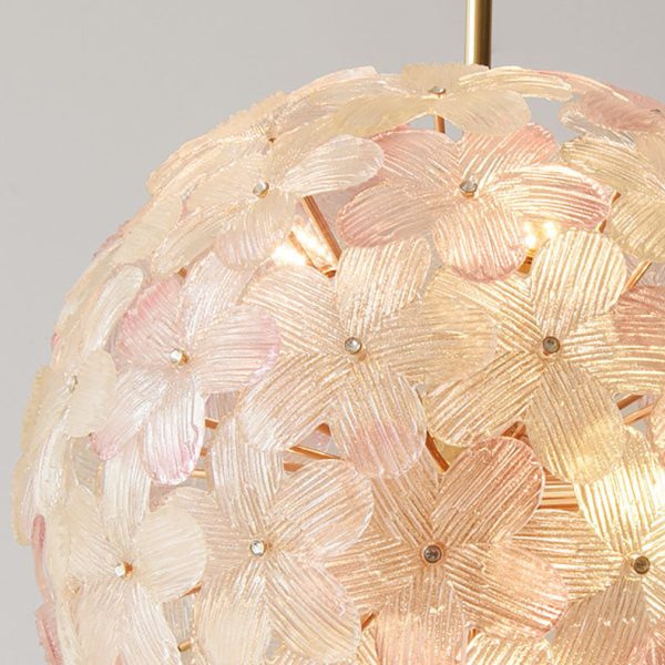 Modern Art Deco Cinquefoil Spherical Cylindrical Glass Iron 6/8 Light Chandelier For Living Room - Image 11