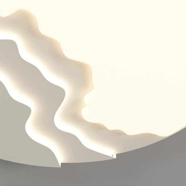 Modern Minimalist Creative Acrylic Wave LED Flush Mount Ceiling Light - Image 11