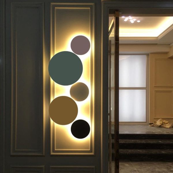Modern Minimalist Colorful Round Iron LED Wall Sconce Lamp - Image 16