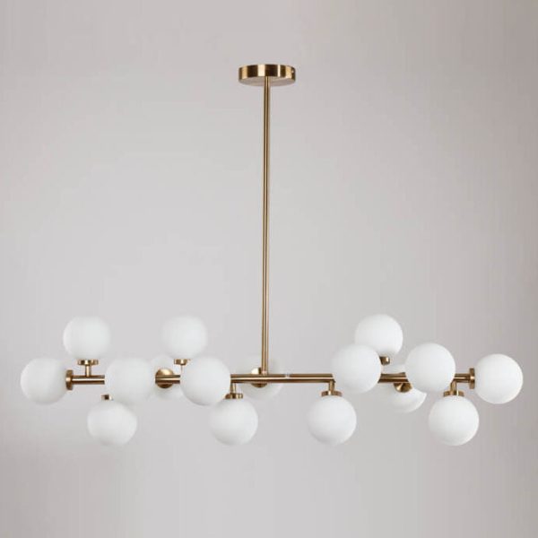 Nordic Light Luxury Magic Bean Glass Ball 16-Light Island Light Chandelier - Image 7