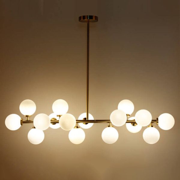 Nordic Light Luxury Magic Bean Glass Ball 16-Light Island Light Chandelier - Image 6