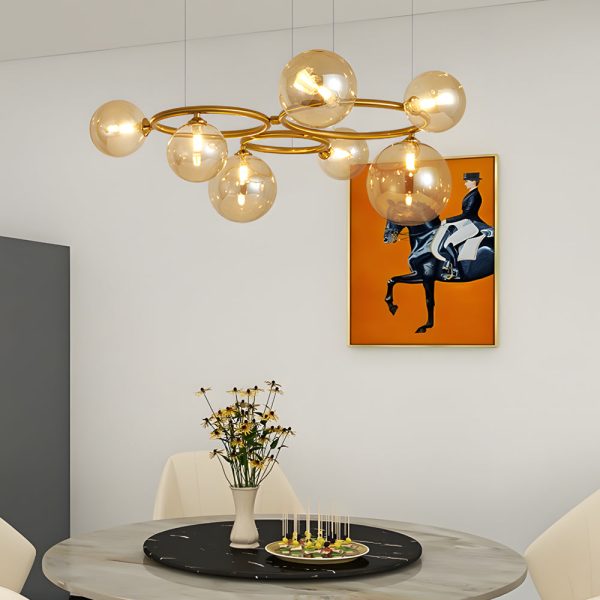 5/7/9-Light Glass Ball Circular Contemporary Chandelier with 3 Step Dimming - Image 9
