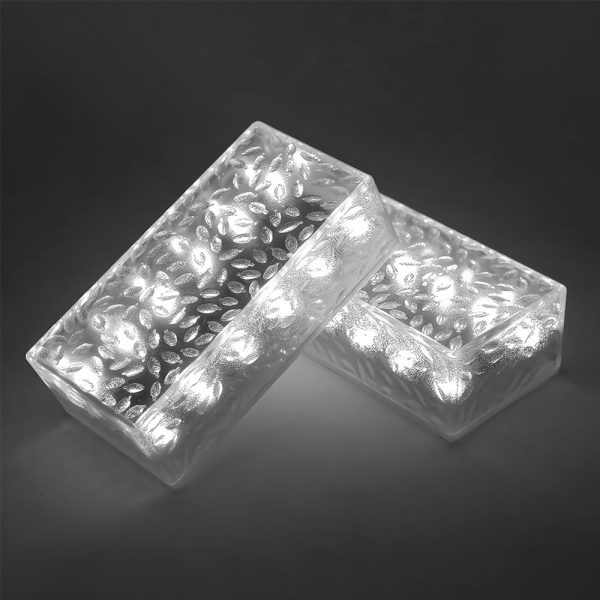 2Pcs Solar LED 10 Hours Max Brick Lights for Modern Outdoor Step Deck Ambiance - Rectangular - Image 2