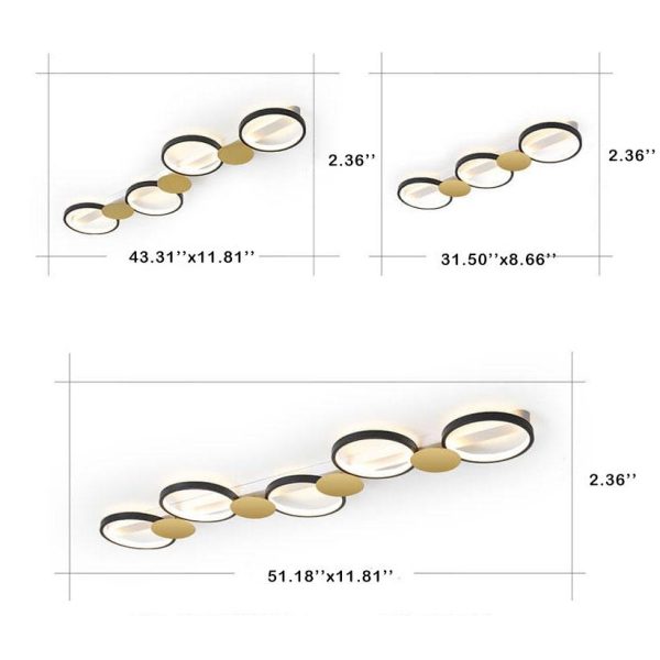 Modern Circle LED 3/4/5 Light LED Flush Mount Track Light - Image 10