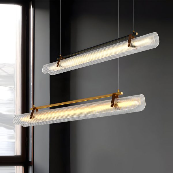 Acrylic Nami Linear Pendant Island Light with Adjustable Hanging Length - Image 3