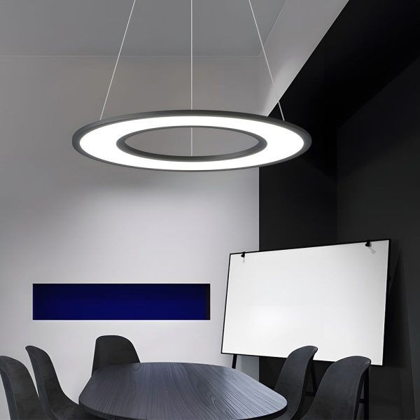 Planet Rings LED Pendant Light in Black/White - Image 2