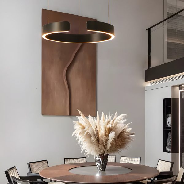Modern C-shaped Pendant Light with Adjustable Height - Image 4
