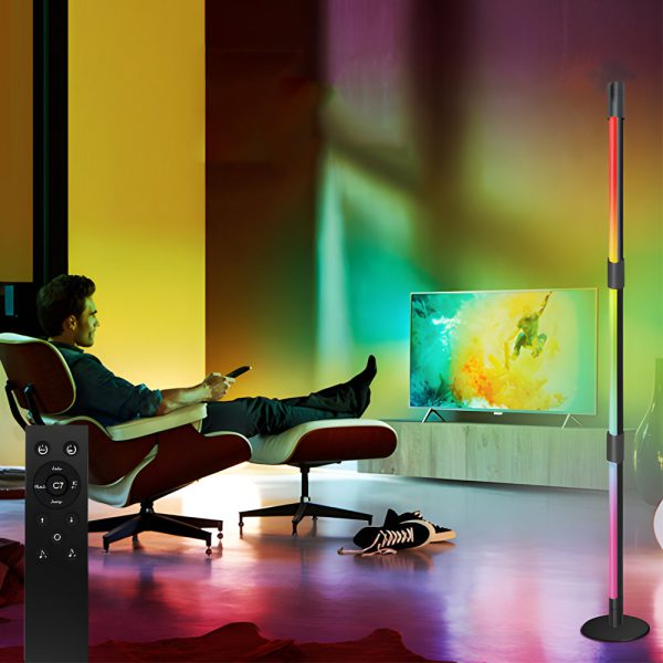 RGB Rotating Floor Lamp with Spotlight, Remote Control - Image 2