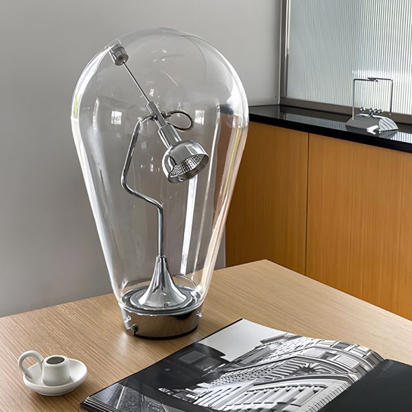 Touch-Dimming Glass Bulb Desk Lamp with Industrial Magnetic Control Design - Image 5