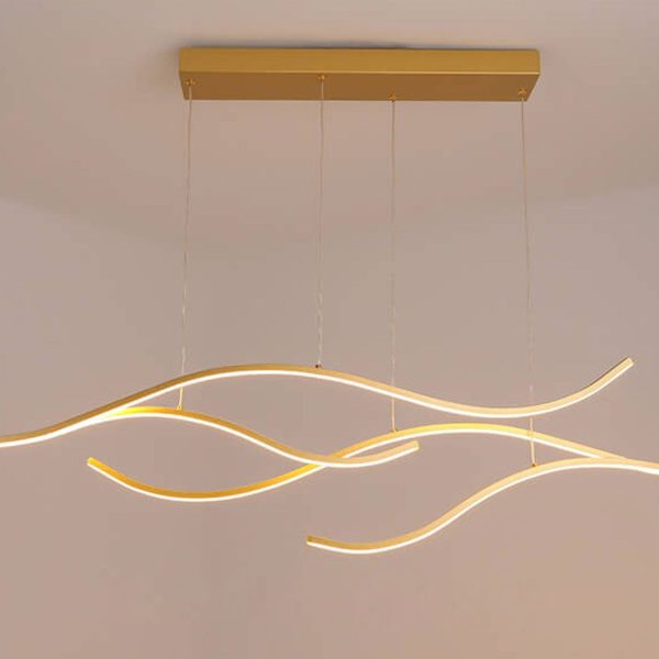 Nordic Creative Long Line Island Light LED Art Chandelier - Image 3