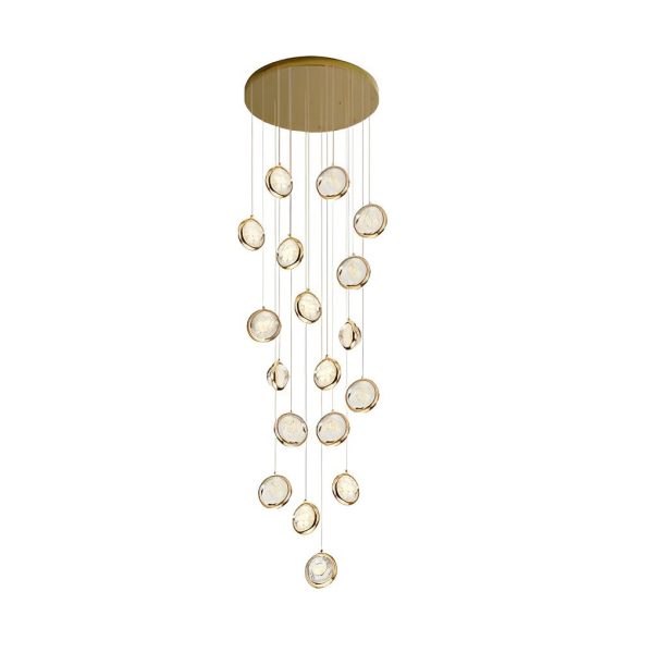 Global Crystal Cluster Adjustable Luxury Staircase Modern Long Chandelier - Image 11