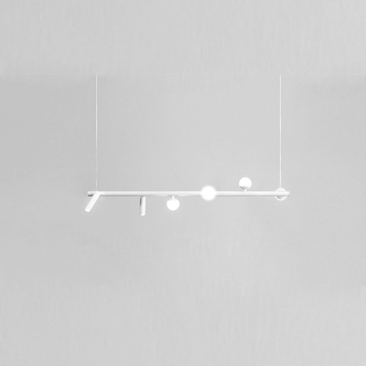 Minimalist  Island Light Linear 6/7 Light Acrylic Iron LED Chandelier - Image 3