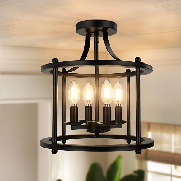 Retro Metal Lantern Design Industrial Style Ceiling Lights Pendant Light