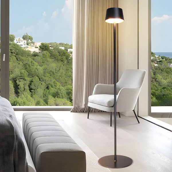 48.8-in Black Touch Dimming LED Rechargeable Floor Lamp - Image 3