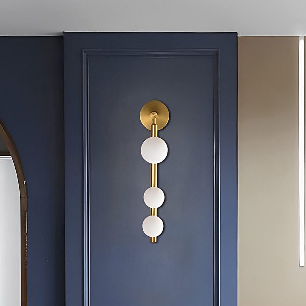 Simple 3 Glass Balls G9 Electroplating Metal Modern Wall Light Fixture - Image 2