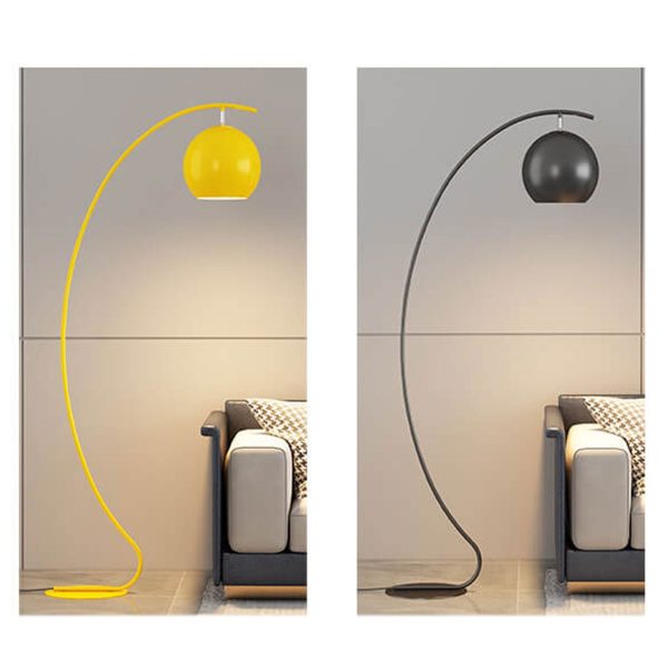 Nordic Minimalist Curved Line Dome 1-Light Standing Floor Lamp - Image 9