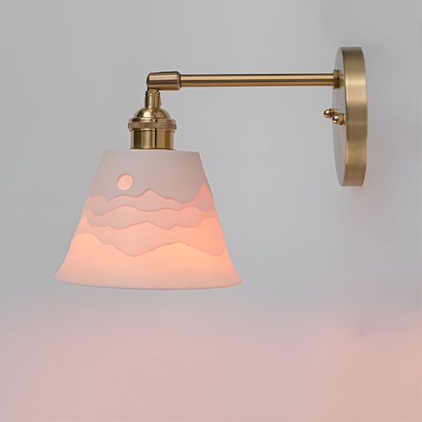 Mountains Shadow Ceramic LED Nordic Island Lights Pendant Light Wall Lamp - Image 2