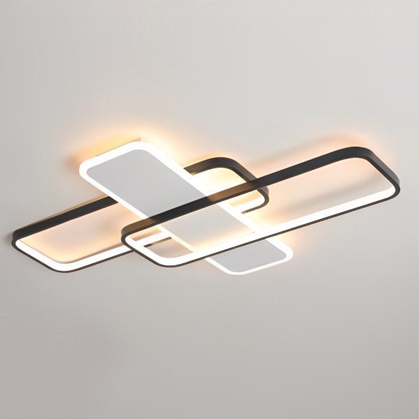 Square Overlapping Stepless Dimming LED Nordic Ceiling Lights Chandeliers - Image 10