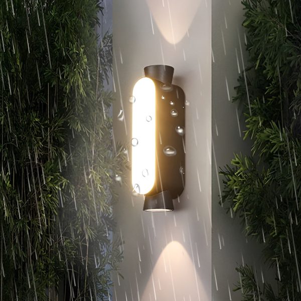 Waterproof LED Up and Down Lights Black Modern Outdoor Wall Sconce Lighting - Image 5