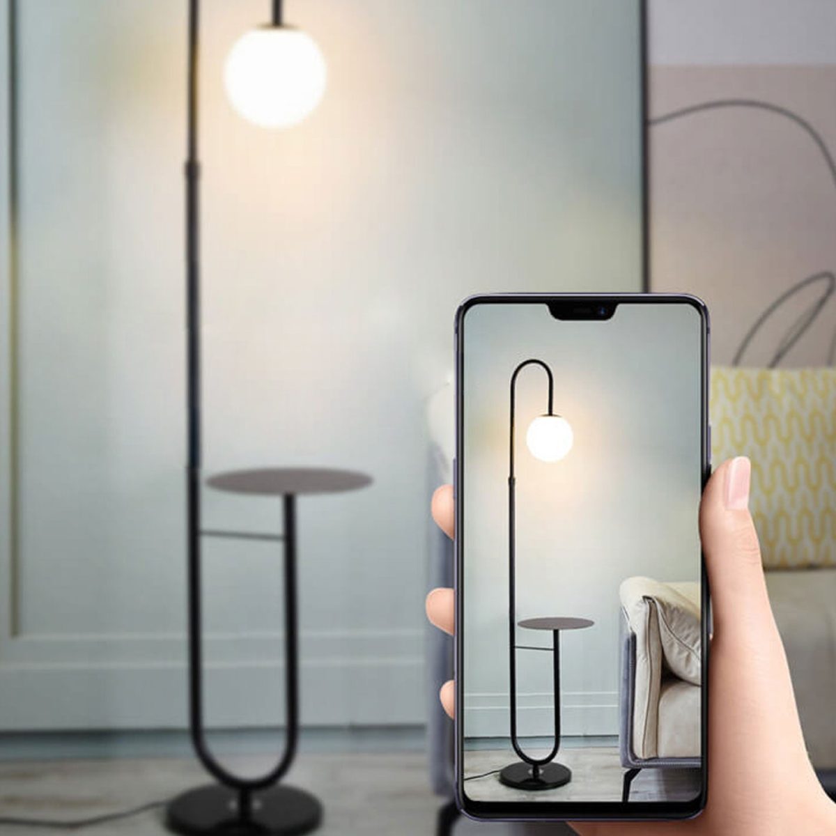 Nordic Minimalist Iron Marble  Table LED Standing Floor Lamp - Image 14