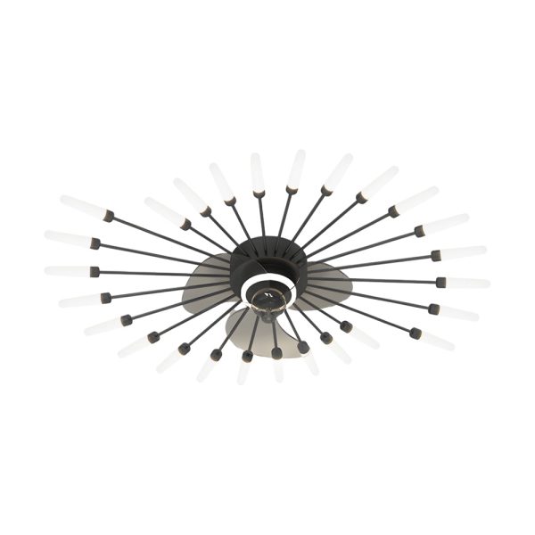 Creative Flower Mute Three Step Dimming Nordic Fans Ceiling with Lights - Image 7