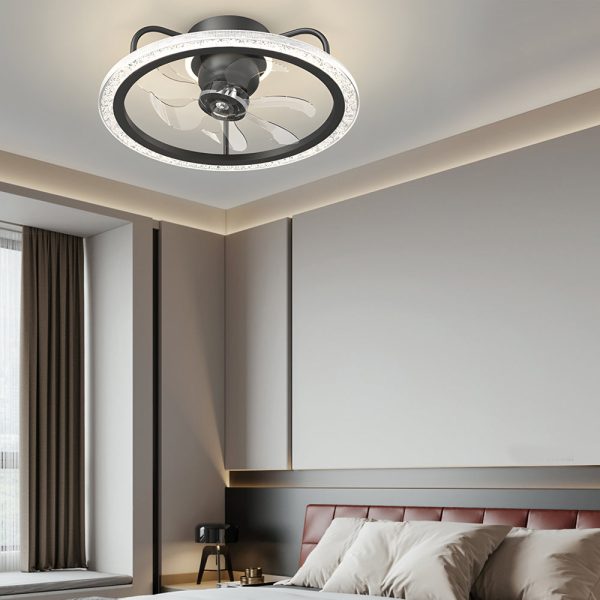 Creative 360?? Shake Head Round 3 Step Dimming Modern Ceiling Fans with Light - Image 3