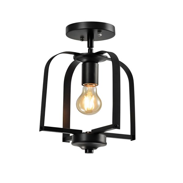Creative Iron Cage American Country Style Chandelier Ceiling Light Fixture - Image 8