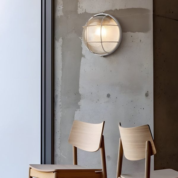 1-Light Retro Industrial Oval/Round Outdoor Wall Lights Wall Lamp - Image 2