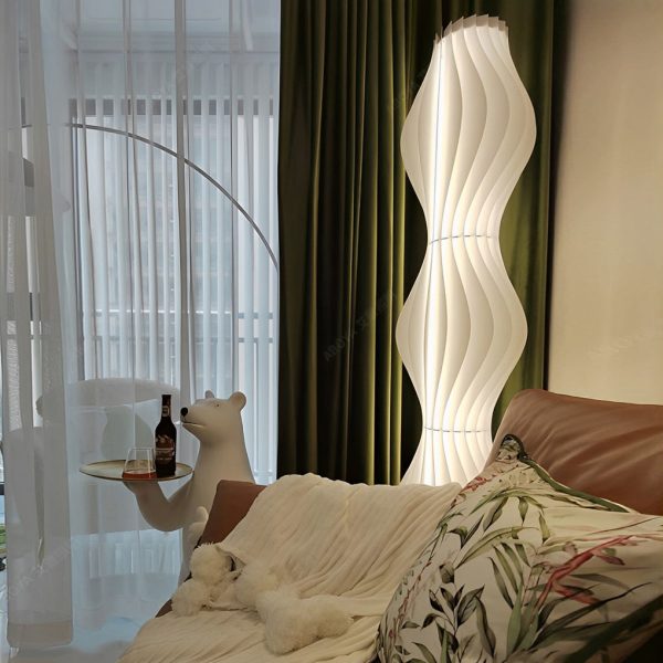 Modern Coastal LED Wavy Floor Lamp - Image 5