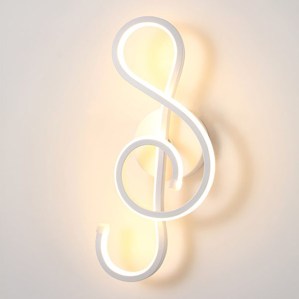 Musical Note Shaped Electroplated LED Modern Wall Sconce Lighting - Image 14
