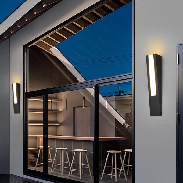 Minimalist LED Waterproof Black Modern Outdoor Wall Lamp Exterior Lights - Image 2