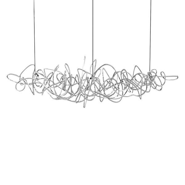 Irregular Creative Electroplate Hardware LED Postmodern Chandelier - Image 7