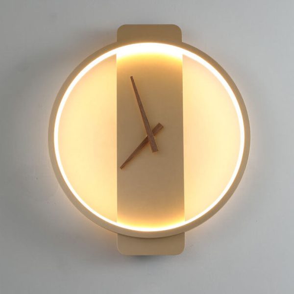 Modern Minimalist Clock Shaped 1-Light LED Wall Sconce Lamp - Image 10