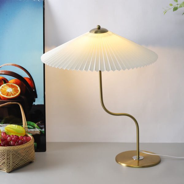 Retro Pleated Umbrella Shaped 1-Light Decorative Table Lamp - Image 6