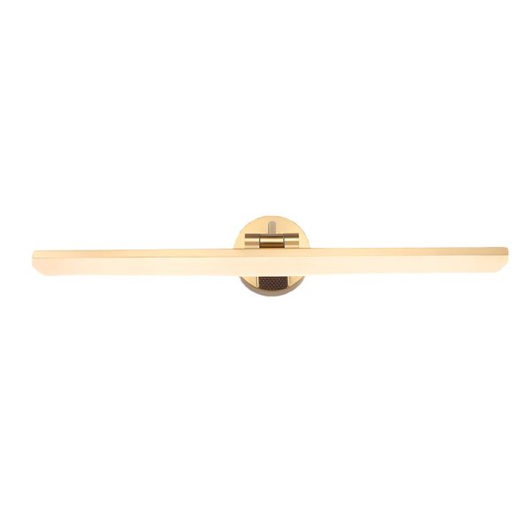 Adjustable LED Bathroom Vanity Mirror Light with Rotatable Flat Bar in Gold/Black Finish - Image 9