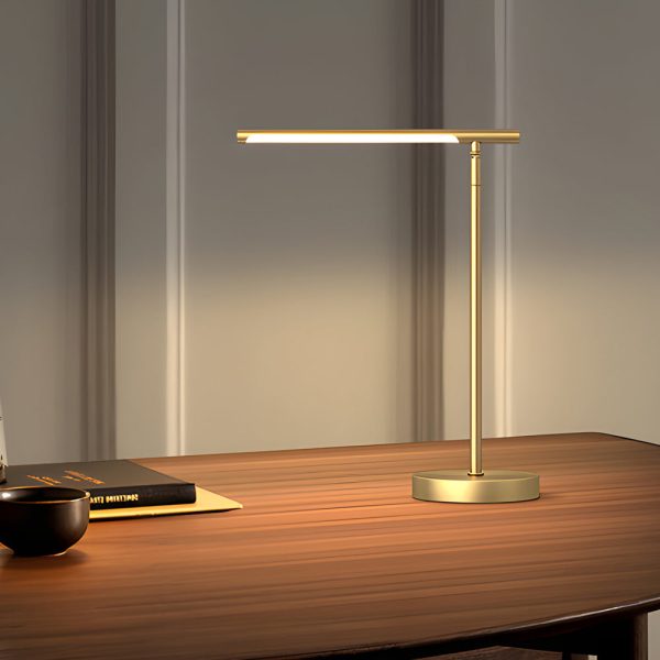 Copper Linear Brass LED Desk Lamp with Adjustable Angle for Focused Lighting - Image 3
