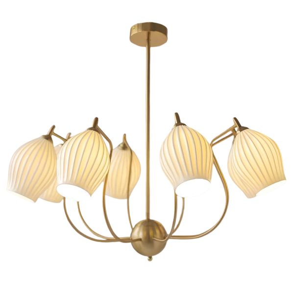 4 Lights Ceramics Flower shaped Warm Light Modern Ceiling Lights - Image 10