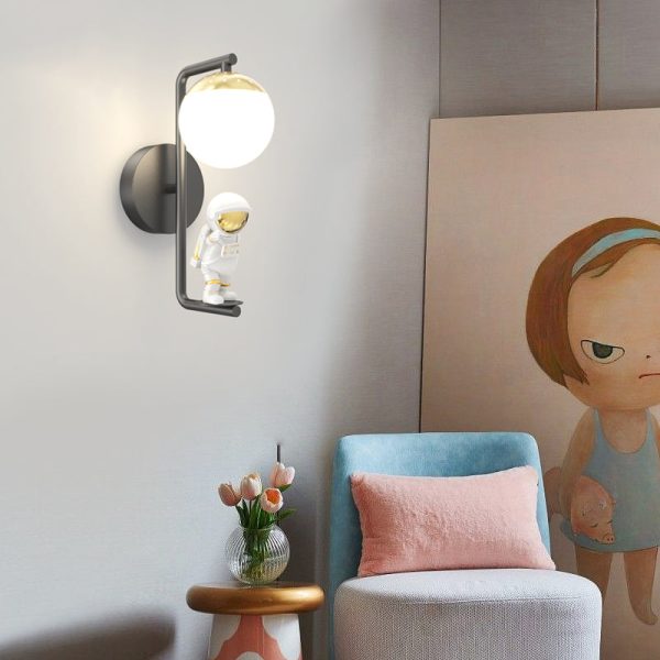 Cartoon Astronaut Decor Three Step Dimming Modern LED Wall Lights Fixture - Image 2