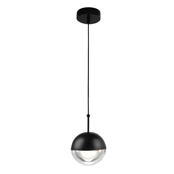 Round Rotating Minimalist Metal Glass Nordic LED Pendant Light Chandelier - Image 15