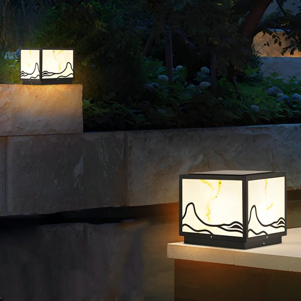 Waterproof LED Mountain Scenery Intelligent Solar Solar Post Caps Lights - Image 3