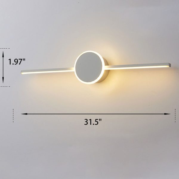 Nordic Minimalist Long Disc LED Vanity Light Wall Sconce Lamp - Image 11